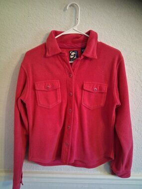 90s Vintage GAP Pink Fleece Button up Size M